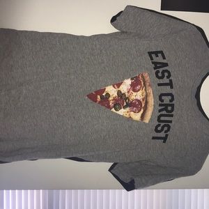 A H&M east coast vs west coast crunch tee.